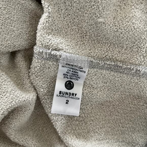 Sundry Anthropologie Gray Star Embroidered Pullover Sweatshirt M - Picture 5 of 5